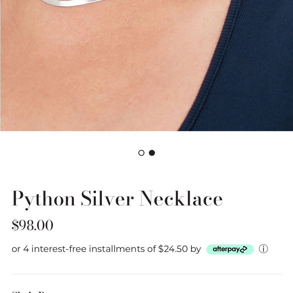 Electric Picks Silver Python Necklace - image 4